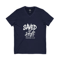 Load image into Gallery viewer, SAVED NOT SOFT – Women’s V-Neck Tee