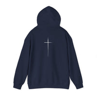 Load image into Gallery viewer, Women's Christian Cross Streetwear Hoodie — Minimalist Left Chest &amp; Back Print