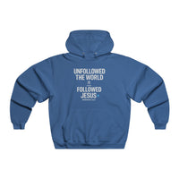 Load image into Gallery viewer, UNFOLLOWED THE WORLD – FOLLOWED JESUS, Men’s Hoodie
