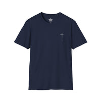 Load image into Gallery viewer, Women's Christian Cross Streetwear T-Shirt — Minimalist Left Chest &amp; Back Print