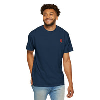 Load image into Gallery viewer, Red waypoint, WAS LOST GOT FOUND, Men's Garment Dyed Tee