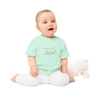 Load image into Gallery viewer, Baby T-Shirt — "God Says I Am" Inspirational Christian Baby Tee (Loved, Kind, Brave, Chosen)