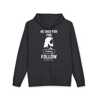 Load image into Gallery viewer, HE DIED FOR THE FOLLOW – Men’s Christian Hoodie