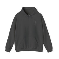 Load image into Gallery viewer, Women's Christian Cross Streetwear Hoodie — Minimalist Left Chest &amp; Back Print