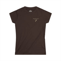 Load image into Gallery viewer, Women's Tee — Gold Footprints Minimal Back Graphic