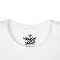 Load image into Gallery viewer, Women's Tee — Gold Footprints Minimal Back Graphic