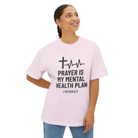 Load image into Gallery viewer, Prayer Is My Mental Health Plan Women's Oversized Tee